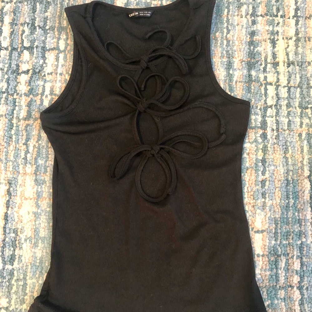 Shein lace up top